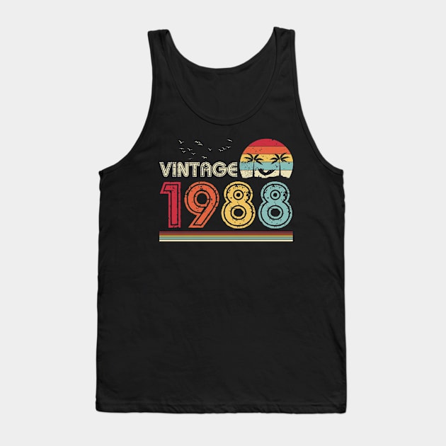 Vintage 1988 Limited Edition 33rd Birthday Gift 33 Years Old Tank Top by Penda